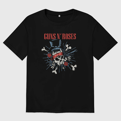 Женская футболка оверсайз Guns N Roses band / Черный – фото 1