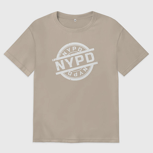 Женская футболка оверсайз Полиция Нью-Йорка / Миндальный – фото 1