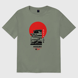 Футболка оверсайз женская Nissan Skyline R34, цвет: авокадо