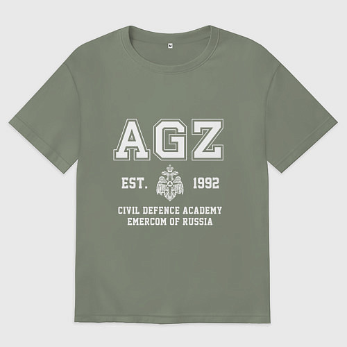 Женская футболка оверсайз Академия Гражданской Защиты МЧС России / Авокадо – фото 1