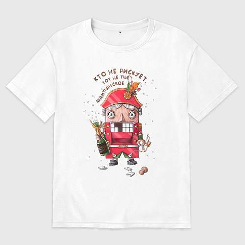 Женская футболка оверсайз Щелкунчик / Белый – фото 1