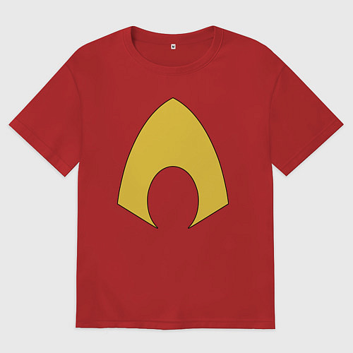 Женская футболка оверсайз Aquaman logo / Красный – фото 1