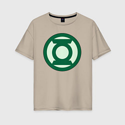 Женская футболка оверсайз Green lantern logo