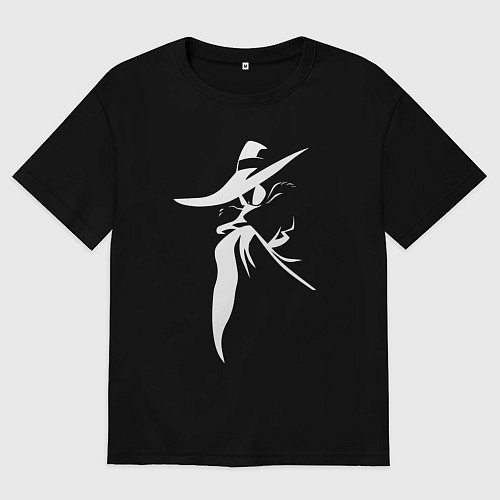 Женская футболка оверсайз Черный плащ / Черный – фото 1