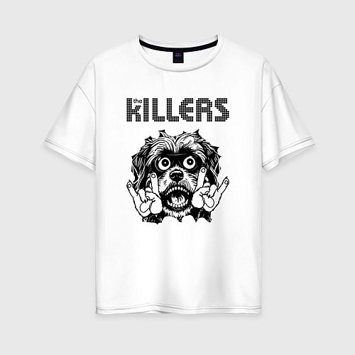 Женская футболка оверсайз The Killers - rock dog / Белый – фото 1