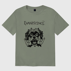 Футболка оверсайз женская Evanescence - rock dog, цвет: авокадо