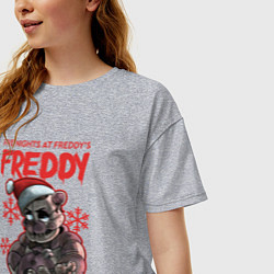 Футболка оверсайз женская Five Nights at Freddys - Freddy, цвет: меланж — фото 2