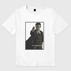 Футболка оверсайз женская Что в коробке Brad Pitt, цвет: белый