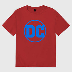 Футболка оверсайз женская DC comics logo, цвет: красный