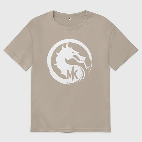 Женская футболка оверсайз Mortal kombat 1 logo / Миндальный – фото 1
