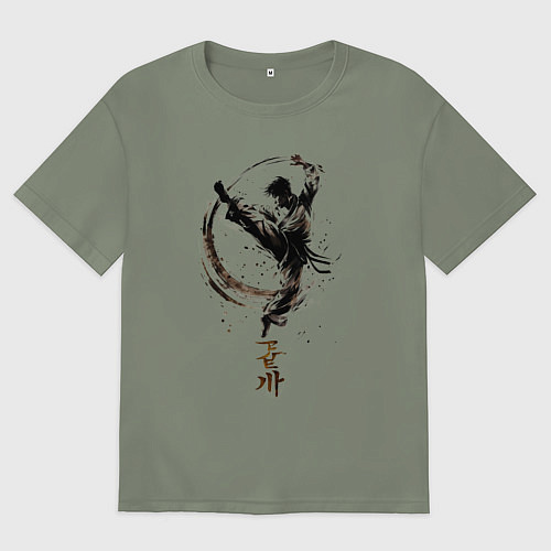 Женская футболка оверсайз Неизвестный боец / Авокадо – фото 1