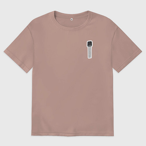 Женская футболка оверсайз Транзистор для радиолюбителей / Пыльно-розовый – фото 1