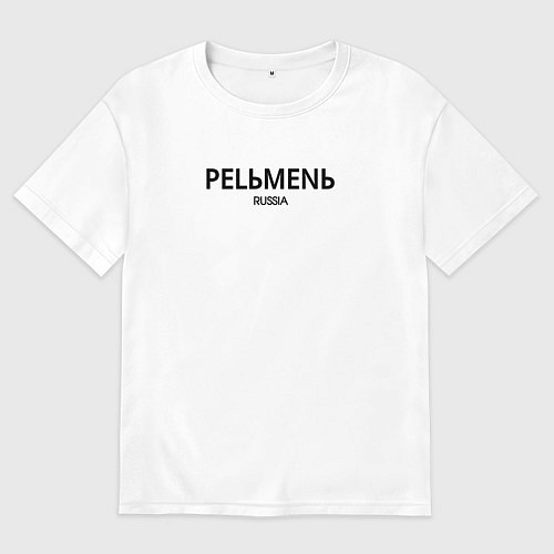 Женская футболка оверсайз Pelmen / Белый – фото 1