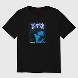 Футболка оверсайз женская Winter айдол, цвет: черный