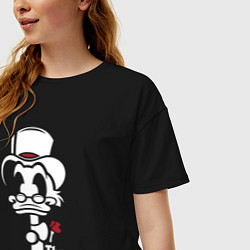 Футболка оверсайз женская Дональд Дак дядя, цвет: черный — фото 2
