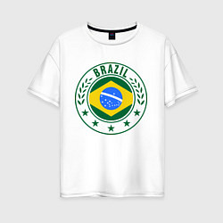 Футболка оверсайз женская Brazil 2014, цвет: белый