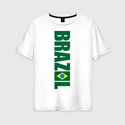 Женская футболка оверсайз Brazil Football