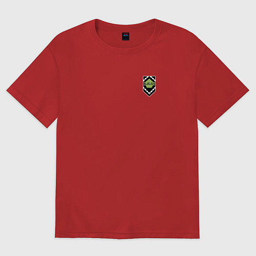 Женская футболка оверсайз Блюлок - логотип / Красный – фото 1