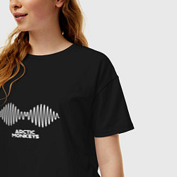 Футболка оверсайз женская Arctic Monkeys logo, цвет: черный — фото 2