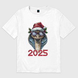 Футболка оверсайз женская С новым гадом, цвет: белый