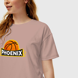 Футболка оверсайз женская Phoenix NBA, цвет: пыльно-розовый — фото 2