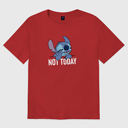 Женская футболка оверсайз Not today Stitch