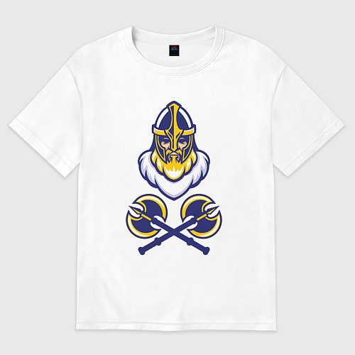 Женская футболка оверсайз Викинг и секиры / Белый – фото 1