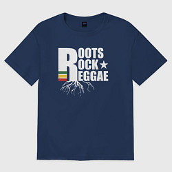 Футболка оверсайз женская Roots reggae, цвет: тёмно-синий