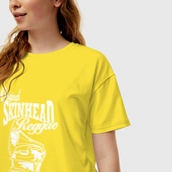 Футболка оверсайз женская Skinhead reggae, цвет: желтый — фото 2