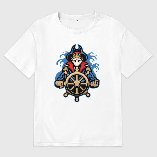 Женская футболка оверсайз Гордый моряк / Белый – фото 1