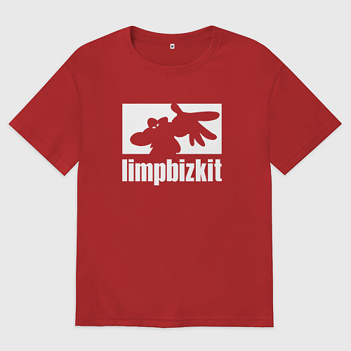 Женская футболка оверсайз Limp Bizkit - logo / Красный – фото 1