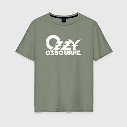 Футболка оверсайз женская Ozzy Osbourne - logo, цвет: авокадо