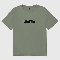 Футболка оверсайз женская Цыть, цвет: авокадо
