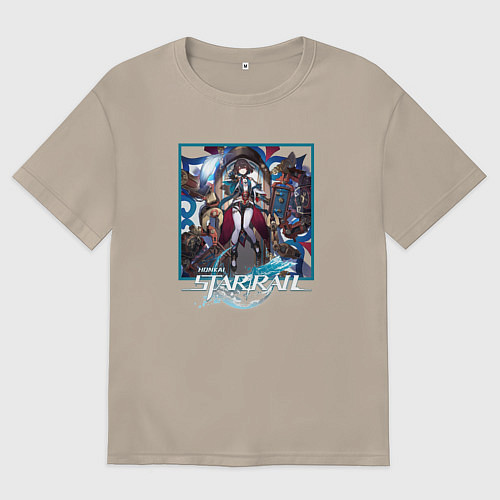 Женская футболка оверсайз Сюэй / Миндальный – фото 1