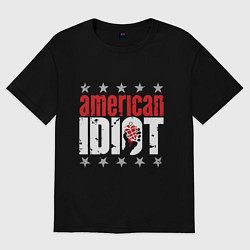 Футболка оверсайз женская Green Day - american idiot, цвет: черный