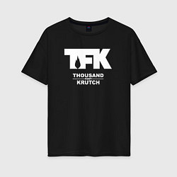 Женская футболка оверсайз Thousand Foot Krutch - logo