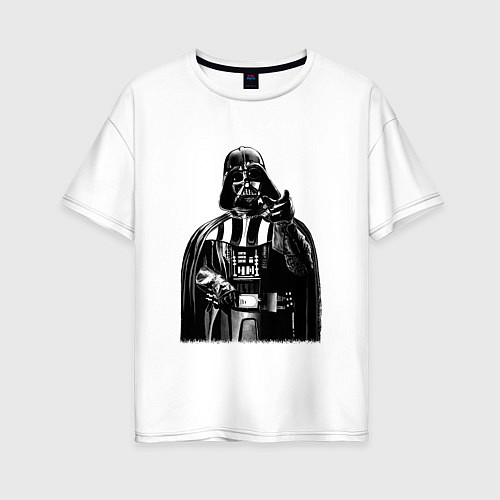 Женская футболка оверсайз Дарт Вейдер ситх / Белый – фото 1