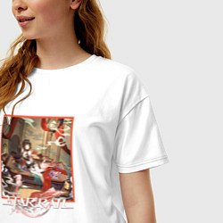 Футболка оверсайз женская Линша, цвет: белый — фото 2