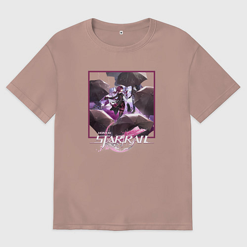 Женская футболка оверсайз Кафка / Пыльно-розовый – фото 1