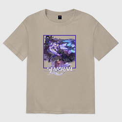 Футболка оверсайз женская Чёрный Лебедь, цвет: миндальный