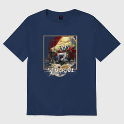 Футболка оверсайз женская Авантюрин, цвет: тёмно-синий