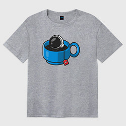 Футболка оверсайз женская Space tea, цвет: меланж