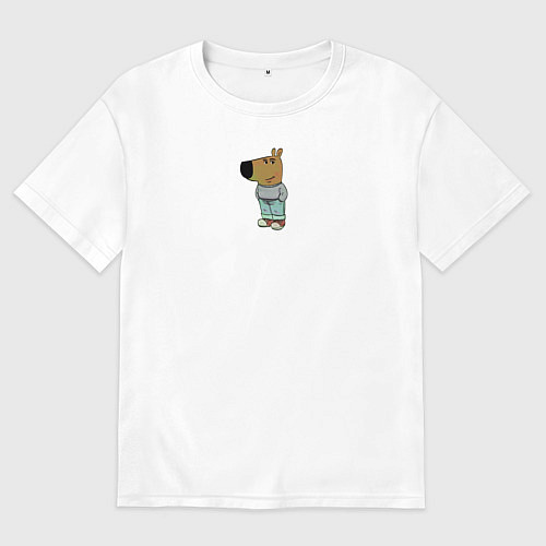 Женская футболка оверсайз Просто чилловый парень мем / Белый – фото 1