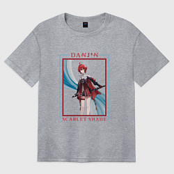 Футболка оверсайз женская Danjin Scarlet Shade, цвет: меланж