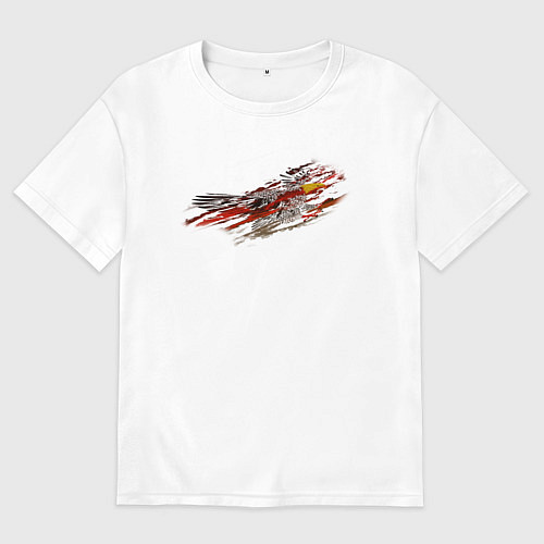 Женская футболка оверсайз Орел в закате / Белый – фото 1