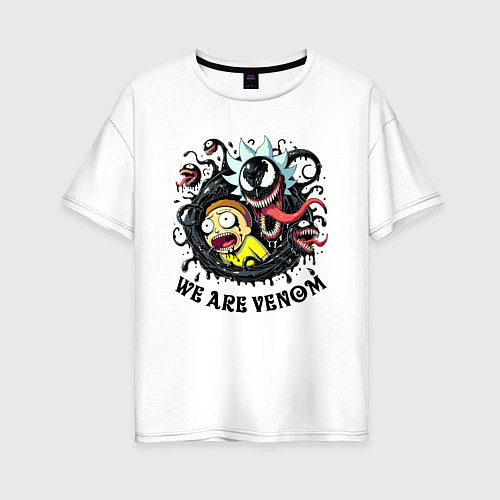 Женская футболка оверсайз We are Venom - fantasy meme / Белый – фото 1