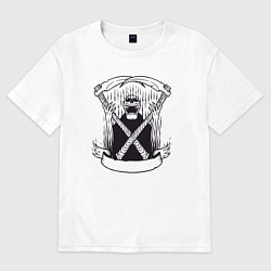 Футболка оверсайз женская Смерть злодейка, цвет: белый