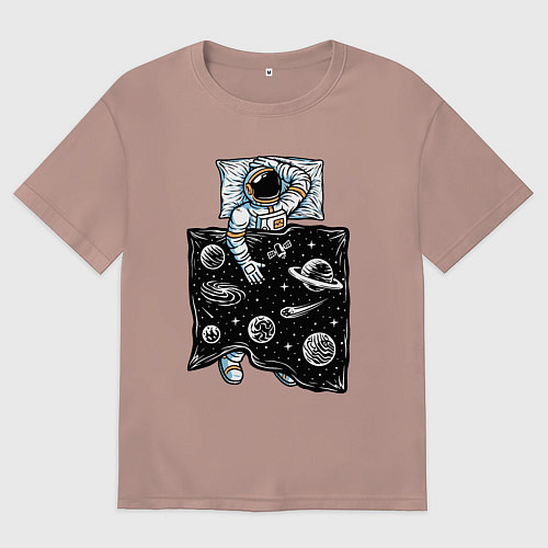 Женская футболка оверсайз Космический сон / Пыльно-розовый – фото 1