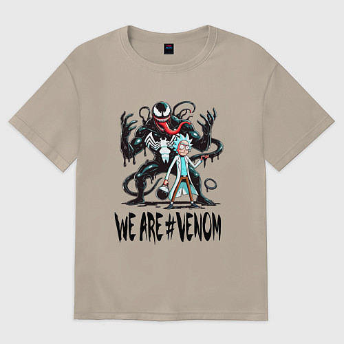 Женская футболка оверсайз We are Venom - Rick / Миндальный – фото 1