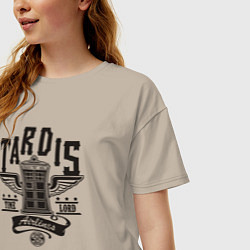 Футболка оверсайз женская Tardis time lord, цвет: миндальный — фото 2